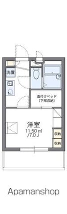 レオパレスさくらブリッサⅡ[1K/19.87m2]の間取図
