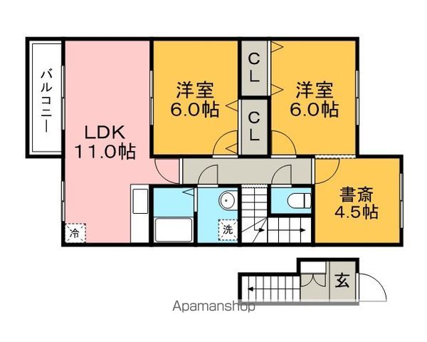 【グランドアマレーⅥ番館の間取り】