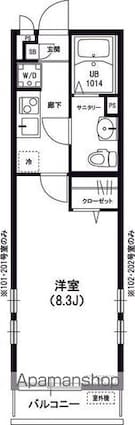 リブリ・あすなろ[1K/24.84m2]の間取図