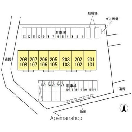 セリエース[2DK/50.8m2]の配置図