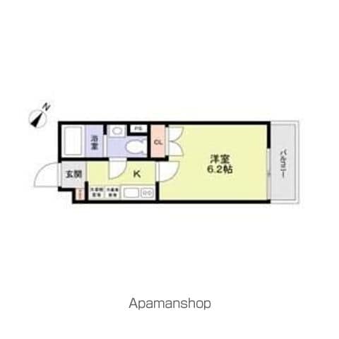 東京都杉並区阿佐谷北1丁目の賃貸マンションの間取り