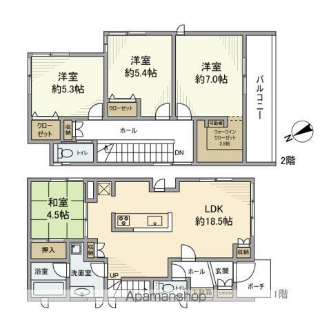 名古屋市鶴舞線 植田駅 徒歩13分 2階建 築7年の間取り写真