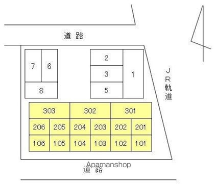 グランドステータス西宝町[1K/25.56m2]の配置図