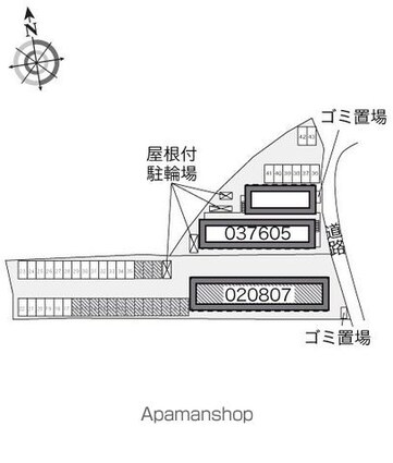 レオパレスプラティニ[1K/26.08m2]の配置図
