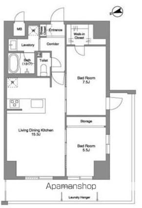 Ｐｒｉｍａ　Ｓｔｅｌｌａ[2LDK/63.74m2]の間取図