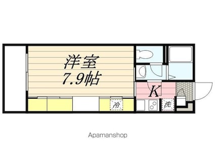 リブリ・ＯＮＯ[1K/24.63m2]の間取図