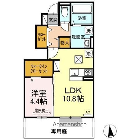 DーROOMなのはな通りの間取り写真