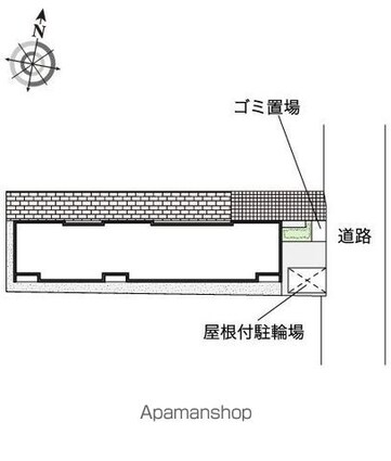 レオネクストヘリオス　ハウス[1K/25.85m2]の配置図