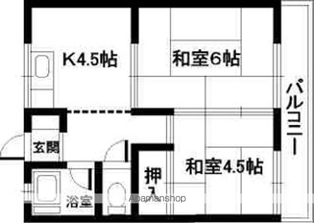 和歌山市内原のハイツの間取り