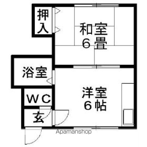 高台ハイツBの間取り写真