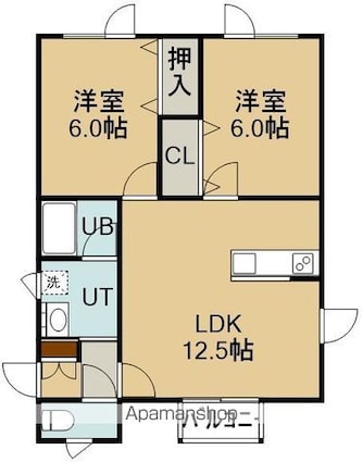 メゾンＳＴ－Ⅱ[2LDK/53.71m2]の間取図