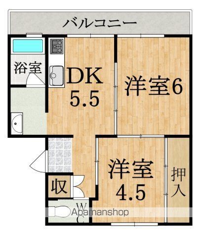 ビレッジハウス大淀1号棟の間取り写真