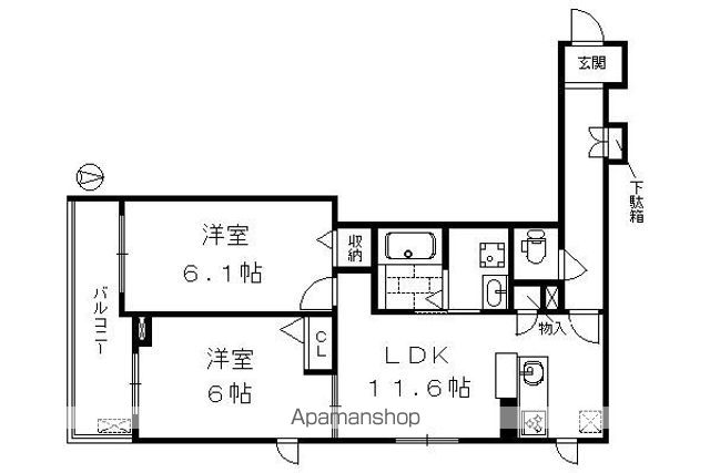 シャーメゾン花屋町の間取り写真