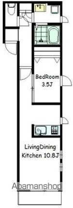 Ｈｏｕｓｅ　Ｙ．Ｙ（ハウスワイワイ）[1LDK/33.84m2]の間取図