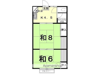 ハイム高谷[2K/41.41m2]の間取図