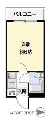 アルテハイム上石神井[1K/16.6m2]の間取図