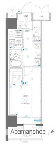 アルファレジデンシア南千住[1K/30.19m2]の間取図