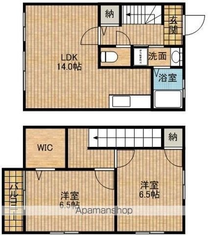 東海道本線 天竜川駅 徒歩35分 2階建 築16年の間取り写真