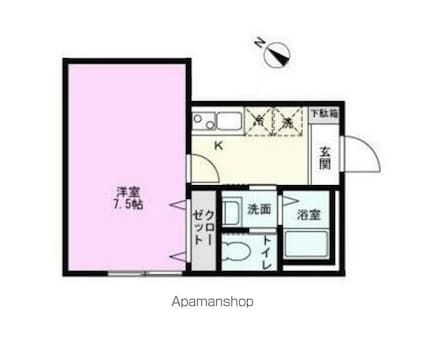 グランエスト柏の葉キャンパス[1K/24.57m2]の間取図