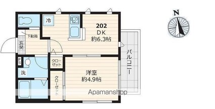 アレグリーア[1DK/28.86m2]の間取図
