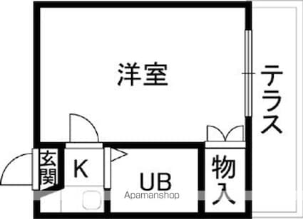 クロスポイント松江[1R/16.57m2]の間取図