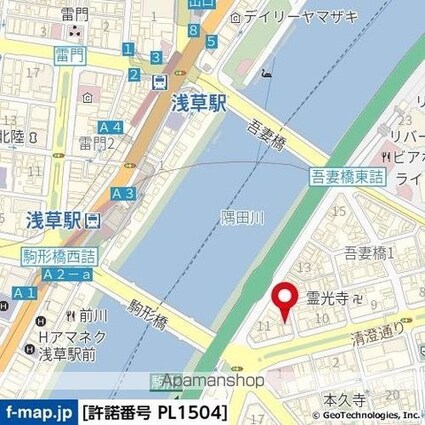 東京都墨田区吾妻橋１丁目[1K/20.7m2]の周辺3