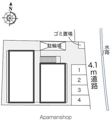 レオパレスハッピネスコート[1K/20.28m2]の配置図
