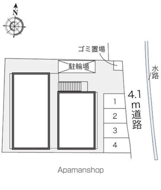 レオパレスハッピネスコート[1K/20.28m2]の配置図