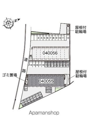 レオパレス藤の木Ⅰ[1K/23.61m2]の配置図