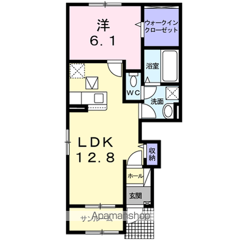 【和歌山市木ノ本のアパートの間取り】