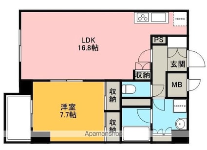 ナーベルお茶の水[1LDK/57.88m2]の間取図