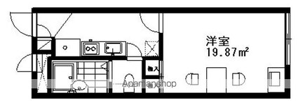 レオパレスマ　メゾンⅡ[1K/19.87m2]の間取図