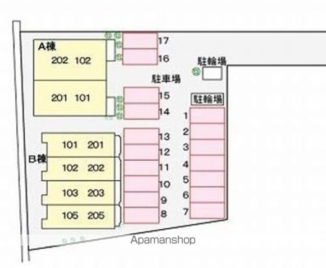 サニーヴィラ・Ｎ　Ｂ[1R/32.9m2]の配置図
