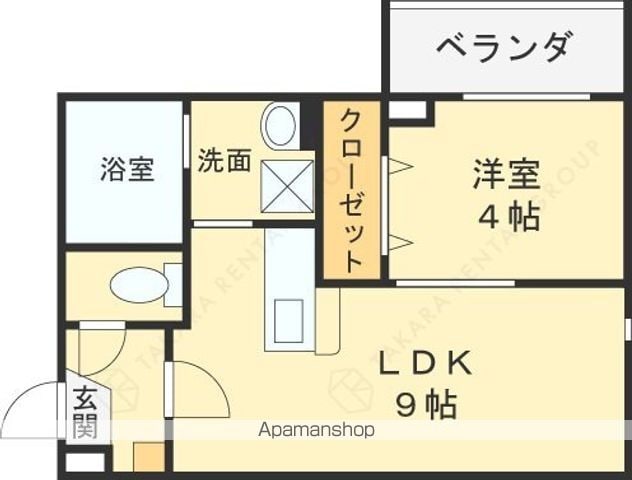 パロス瓢箪山ラドノルテの間取り写真