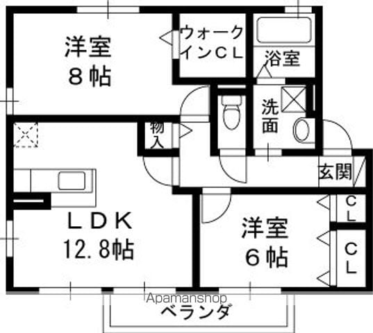 クラシコ段上の間取り写真