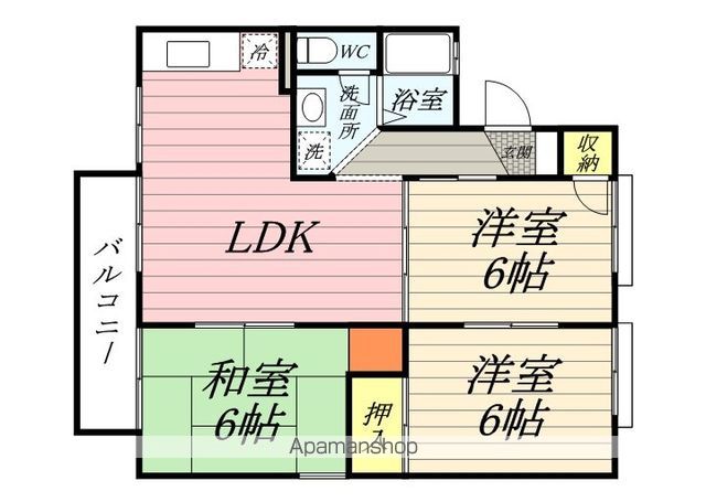 エントピア新保 B棟の間取り写真