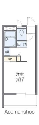 レオパレスＪＹＯＹＡＭＡ[1K/20.28m2]の間取図
