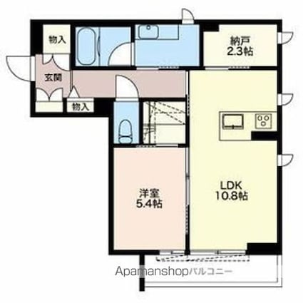 べレオ・ぺリファニア[1SLDK/53.69m2]の間取図