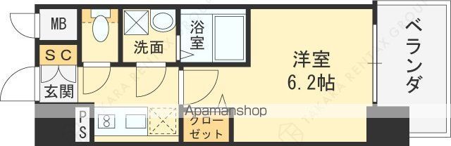 エスリード大阪イーストエッジの間取り写真