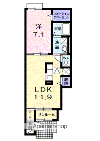 近江鉄道八日市線 新八日市駅 徒歩19分 2階建 築11年の間取り写真