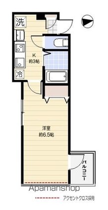 ＰＲＩＭＯ　Ａｋａｔｓｕｋａ[1K/19.92m2]の間取図
