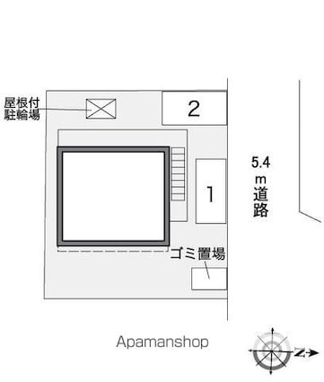 レオパレス光町[1K/19.87m2]の配置図