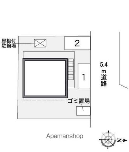 レオパレス光町[1K/19.87m2]の配置図
