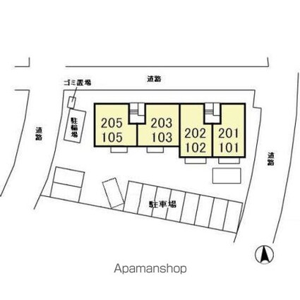 プロスパーＢ[2DK/45.48m2]の配置図