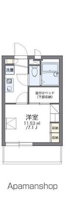 レオパレスベレオＭ[1K/19.87m2]の間取図