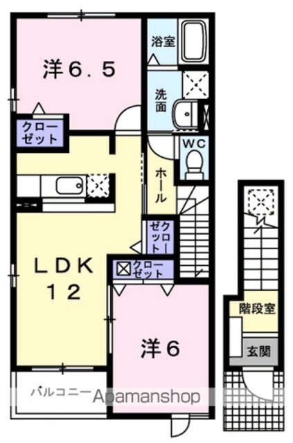 プリムローズ　Ｂ[2LDK/58.86m2]の間取図