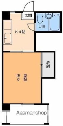 門田ビル[1K/18.5m2]の間取図