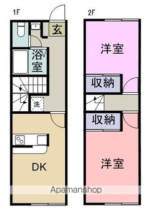 カーサ・あじさい[2DK/49.68m2]の間取図