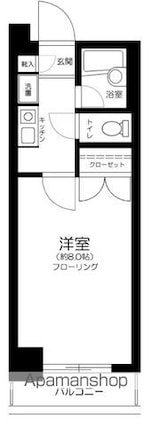 東京都練馬区氷川台３丁目[1K/21.7m2]の間取図