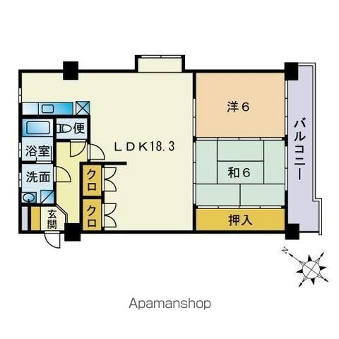 ロワールマンション大橋第一の間取り写真